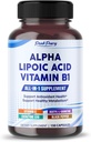 Ácido lipoico alfa con vitamina B1 - Apoya la salud antioxidante y el metabolismo saludable - Incluye vitamina C, Acetyl-L-Carnitina, CoQ10 - Hecho en los EE.UU.- 150 cápsulas