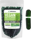 XPRS Nutra Size 3 Empty Capsules - 500 Conteo Empty Vegan Capsules - Vegetarian Empty Pill - DIY Vegetable Capsule Filling - Veggie Pill Caps (Forest Green)