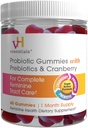 VH esencial Gummies Probióticos con Arándano Prebiótico, Extracto Concentrado para la Salud del Tracto Urinario, soporta Microflora Vaginal Equilibrio para un Tracto Femenino Saludable, 60 Cuenta