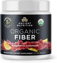 Nutrición antigua Polvo de fibra orgánica, limonada de frambuesa, fibra soluble de Acacia & Konjac Root, soporta la salud digestiva, reduce el rubor, 6,5 oz
