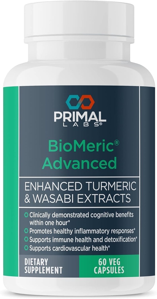 BioMeric Advanced - with Turmeric Curcumin and Wasabi Extracts - 60 Capsules