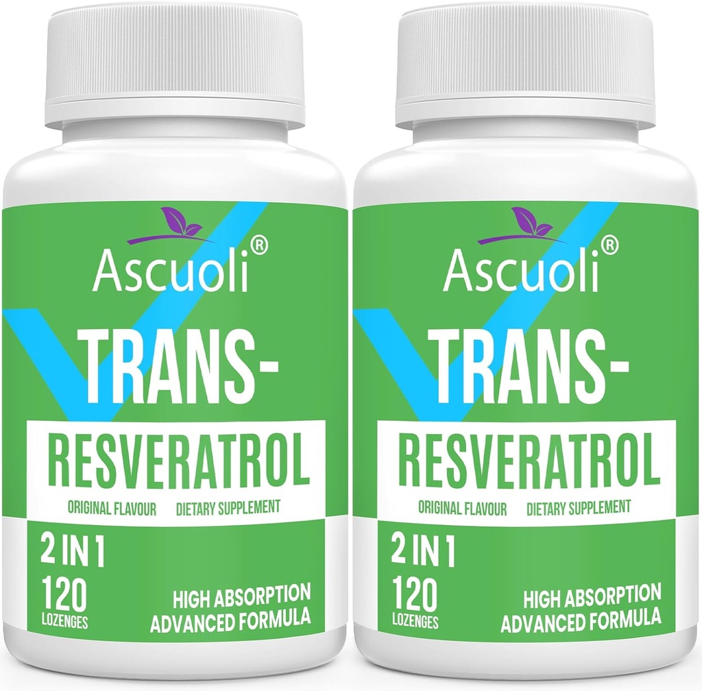 Puridad sublingual de Trans-Resveratrol 99%, 3-en-1 Suplemento de Resveratrol de Fórmula Avanzada para Boost NAD+, Immune & Energy Support, Anti-Aging, Skin Health & Antioxidant, 240 Lozenge (240-Day Supply)