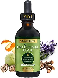 Go Nutrients Intestinal Edge – Gut Cleanse for Humans with Wormwood, Black Walnut, Clove - Detox Liquid for Women, Men, Children &amp; Adults - Organic Herbal Support for Digestion & Wellness – 2oz