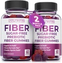 Atlantis Nutrición Azúcar Mangas de fibra gratuitas para adultos - 5G Fiber Suplemento Formulado con 5.4G Prebiotic Digestive Blend - Supports Gut Health &amp; Promotes Healthy Digestion - 2-Pack 120 Gummies