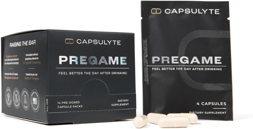 Pregame ← Prevenir Sentirse Despertar Después de Beber tóxico Ayuda al alcohol y la salud del hígado Silencio Doctor Formulado Silencio DHM, N-Acetyl Cysteine NAC, Milk Thistle  durable Box of 14 Packets (56 cápsulas)