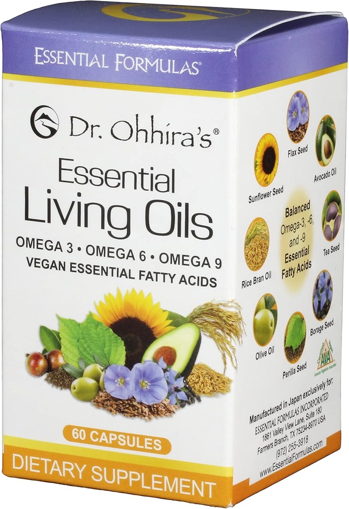 El Dr. Ohhira Vegan Omega 3, EFA y Fish Oil Alternative, 60 cápsulas