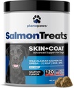 Salvaje Aceite de Salmón de Alaska para Perros - Piel de Perros y Carne Suplemento - Refugio de Coto para Perros - Omega 3 Aceite de Pez para Perros Chews - 120 Alergia de Perros - Suplemento de Coda de Perros - Vitaminas de Perro