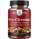 Natures Craft Vein Support Supplement for Leg and Veins - Full Body Supplement for Spider & Varicose Veins and Improved Flow with Horse Chestnut Extract - Vegan Non-GMO Capsules - 120 Count