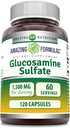 Amazing Formulas Glucosamine Sulfate Supplement | 1500 Mg Per Serving | 120 Capsules | Non-GMO | Gluten-Free | Made in USA