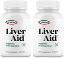 LIVERITE Liver Aid 2-Pack 120 Tablets (Total 240ct) soporta la función saludable del hígado, energía física y vitalidad.