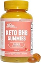 Real Ketones Keto BHB Gummies - Keto Gummies con BHB Ketones Exógenos para el Rendimiento Mejorado Energía Focus y Keto Diet Support - Alta Fuerza Azúcar Libre Keto Gummy - 30 Servings (Peach)
