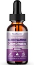 1 Pack Glucosamine Chondroitin MSM Liquid Drops, Extra Strength Joint Support Supplement for Adults Men & Women, Quercetin Boswelia, Bromelain, Antioxidant Immune Support (2 Fl oz)