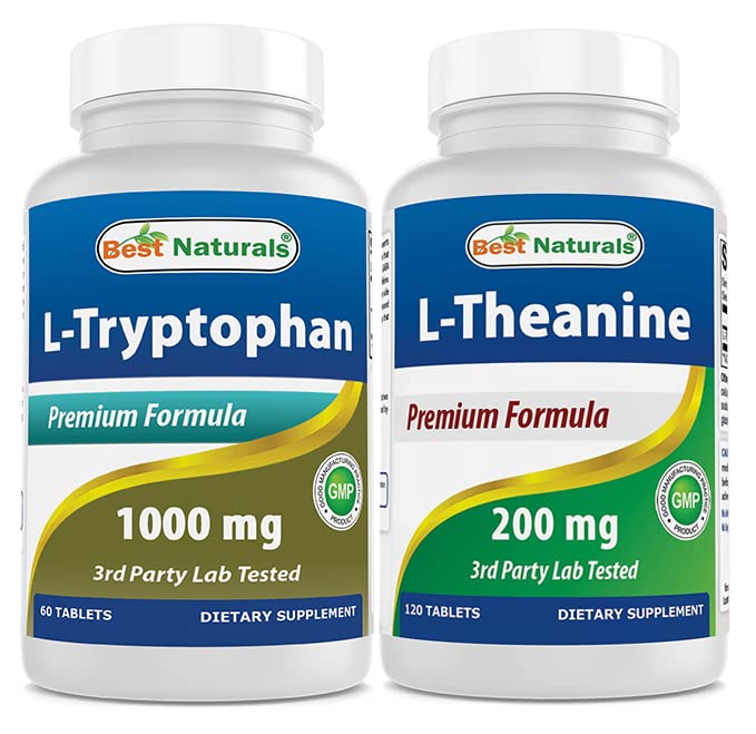 Mejores Naturales L-Tryptophan 1000 mg &amp; L-Theanine 200mg