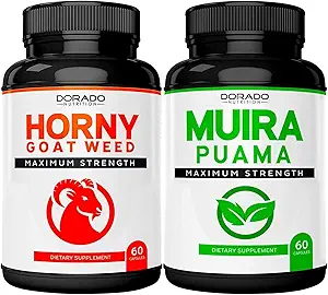 Fadogia Agrestis y Tongkat Ali (120 Conde) Athletic Performance & Muscle Mass Performance Blend y Muira Puama Root Extract (60 Conde) Premium Capsules Tested for Potency & Purity - USA Made