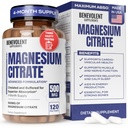 Premium Magnesium Capsules 500mg, High Absorption Formula Chelated Buffered Citrate to Support Digestion, Bone, Sleep & Muscle Health – Magnesium Citrate - 120 Capsules