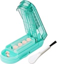 Johnbee Pill Cutter Splitter para pequeñas y pequeñas píldoras, píldoras más grandes. El separador ajustable corta exactamente múltiples pastillas a la vez. Borde de silicona antideslizante (lake Blue)