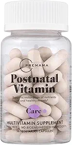 PREMAMA Multivitamina posparto con vitamina B12 &amp; Folato, Apoyo postnatal para la lactancia y lactancia, 28 Actuaciones