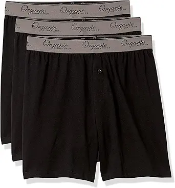 Firmas orgánicas Boxers para hombres 100% algodón orgánico, cajas suaves para hombres, 3-pack