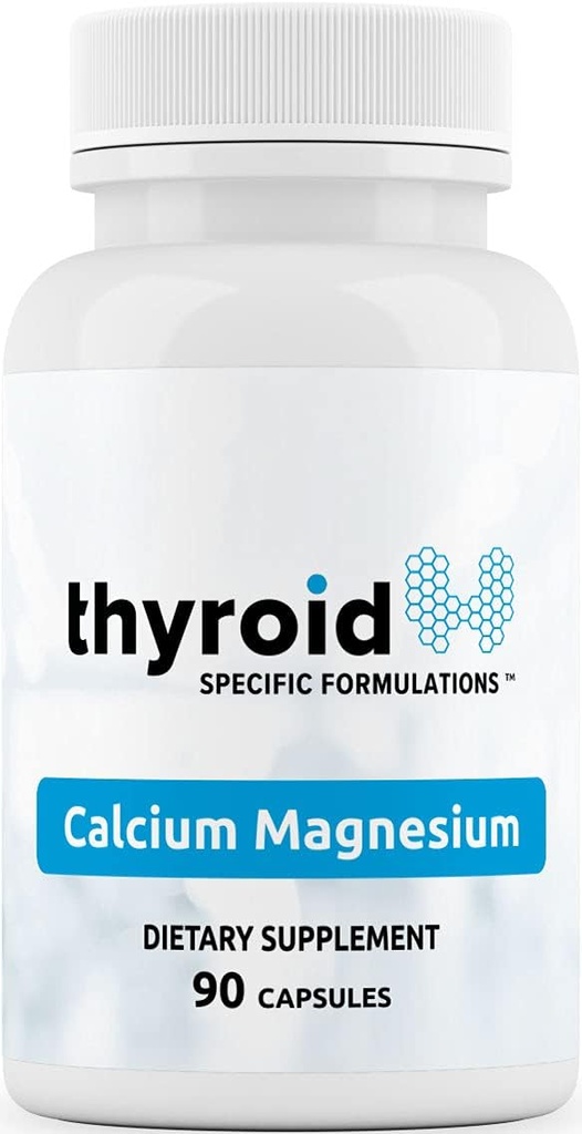 Magnesio de calcio - Doctor Formulado clínicamente Probado para ayudar con fuerza ósea, reducir la tensión muscular y estabilizar la función paratiroidea, soportar la función tiroidea
