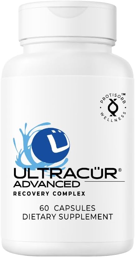 UltraCur Advanced Joint Support Supplement with High Absorption Curcumin - Extra Strength Protisorb Liquid Protein Scaffold - Supports Mobility & Flexibility with Devils Claw & Boswellia - 60 Capsules