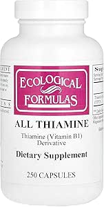Fórmulas ecológicas Allithiamine Vitamina B1 Cápsula, 50 mg, 250 Conde