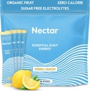 Nectar Energy Booster - Caffeine orgánica, B12 &amp; Electrolytes - Sugar Gratis " Cero Calorie - Café sano, bebida energética " Alternativa Soda - Hydration " Energy Supplement (Lemon 18 Powder Packets)