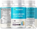 miNATURALS neuroBRAIN Complejo Suplementos para Ayuda con Memoria y Focus Para Hombres, Mujeres y Seniores, Vitaminas y Bacopa, GABA, semillas de uva, extracto de frutas de mora, y más...