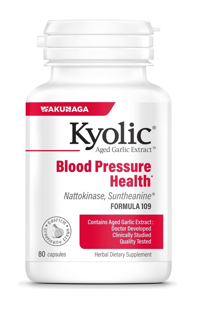Extracto de ajo envejecido Kyolic Fórmula 109, Salud de presión arterial