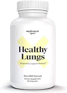 Lung Support Supplement, for Respiratory Support & Bronchial Wellness – Butterbur, Bromelain, Feverfew, Cordyceps, Stinging Nettle & Pine Bark (60 Servings)