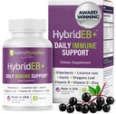 HybridEB Sambucus Elderberry Immune Support with Vitamin C, Zinc, Vitamin D3 - Antioxidant &amp; Immunity Supplement, 1 Month Supply - 9 in 1 Black Elderberry Kids and Adults - 60 cápsulas