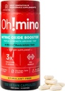 Oh!mino L-Arginina Nitric Oxide Suplemento - Suplemento de flujo sanguíneo, Nitric Oxide Booster w/Beetroot Powder for Energy, Focus, Endurance, Muscle Building - Pre &amp; Post Workout (120-Count, 30 Servings)