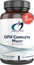 Diseños para la salud DFH Completo Multi con cobre - Multi vitamina + suplemento mineral con folato, 1000 UI Vitamina D, Immune Support Vitaminas - Multivitamina con No Hierro (120 cápsulas)