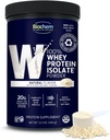 Biochem 100% Whey Isolate Protein - Natural Flavor - 12.3 Unce, Preworkout & Immune Health - 20g Vegetarian Protein - Fácilmente Digestible - Refreshing Taste - Keto Friendly &amp; Easy to Mix...