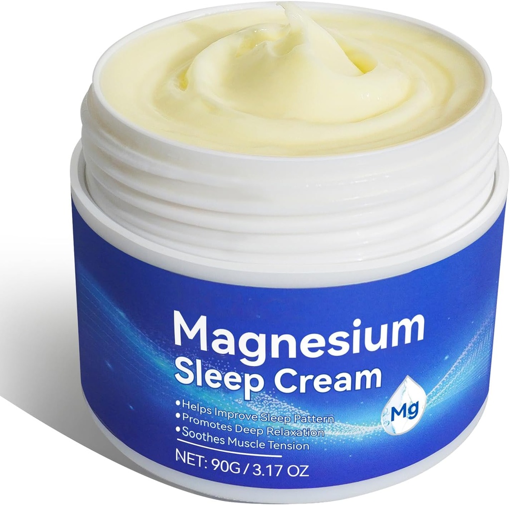 Magnesium Cream,Magnesium Oil,Magnesium Cream for Sleep,Feet,Soothes Muscle Tension,Magnesium Lotion for Relaxation,3.17oz