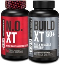 Gato Fábrica N.O. XT Nitric Oxide Suplemento (90 cápsulas) & Build XT 50+ Daily Muscle Builder (90 cápsulas) para el crecimiento muscular, bombas, vitalidad, recuperación