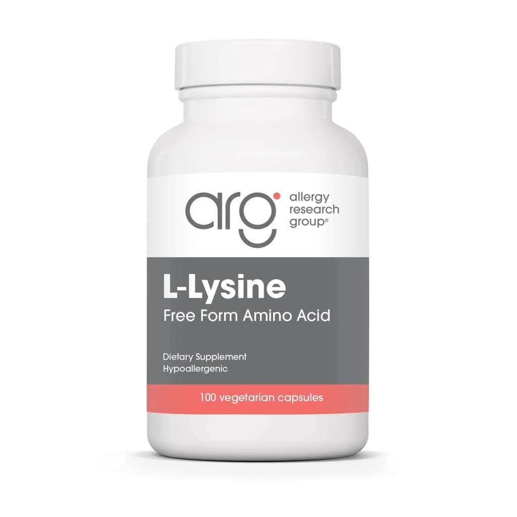 Nutricology L-Lysine - Soporte Inmunitario, L-Lysine HCI, Free Form Amino Acid, 500mg Suplemento, Puro, Orgánico, Vegetarian Capsules - 100 Conde
