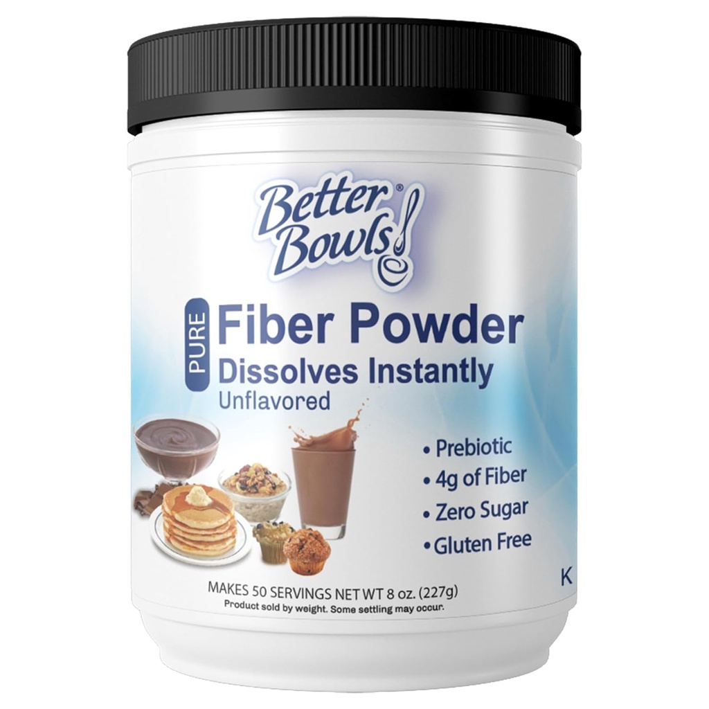 Powder de fibra de sabor, instantánea, libre de azúcar, 8 onzas