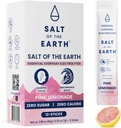 Salt of The Earth Premium Zero-Sugar Electrolyte - Made with Pink Himalayan Salt - Hydration Powder Packets | Premium Ingredients | Keto & Paleo Friendly | 12 Sticks, Pink Lemonade