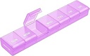 Organizador semanal de píldoras AUVON con diseño de apertura sin esfuerzo, caja de píldora amigable de la artritis, organizador de píldoras libre de BPA 7 días, caja de píldoras portátiles para vitaminas, suplementos y medicamentos