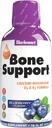 Bluebonnet Nutrition Liquid Bone Support Calcium Citrate, Magnesium Citrate, Vitamin D3, K2, para Bone Health, Non GMO, Gluten Free, Soy free, milk free, kosher, 32 Servings, Blueberry Flavor, 16 Fl Oz (Pack of 1)