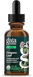 Gaia Herbs Oregano Leaf - Immune Support Herbal Supplement - with Oregano Leaf Extract - Certified Organic - 1 Fl Oz (23 Servings)
