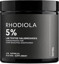 Toniiq Triple-Strength 600mg Rhodiola Rosea - 120 cápsulas - 5% Salidroside Concentrated Extract - Highly Purified and Bioavailable