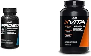 ProBio JYM 30 Billones CFU Probiotic &amp; Vita JYM Multivitamin &amp; Mineral Support for Athletes, 60 Tablets Bundle