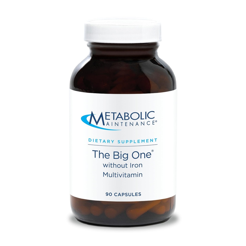 Mantenimiento metabólico El Grande - Una vez Daily Iron-Free Multivitamin Suplemento Mineral - Folate, B Vitaminas, Biotina, Antioxidantes + Vitamina K, Immune Support Nutrients Vitamina A + C (90 cápsulas)