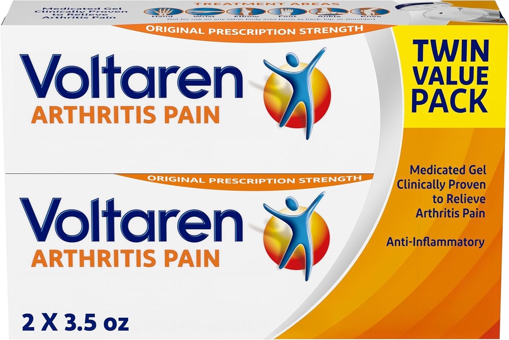 Voltaren Artritis Dolor de dolor para poderosa artritis tópica Dolor Alivio con Diclofenac - NUEVO Easy Open Cap - 100 g x 2
