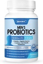 ZEBORA Probióticos para Hombres 100 Billones CFU - Probióticos para Salud Digestiva, Suplemento Probiótico de Hombres, Prebióticos & Enzymes, para Salud Prostata con Saw Palmetto tención 90 Veg Capsules