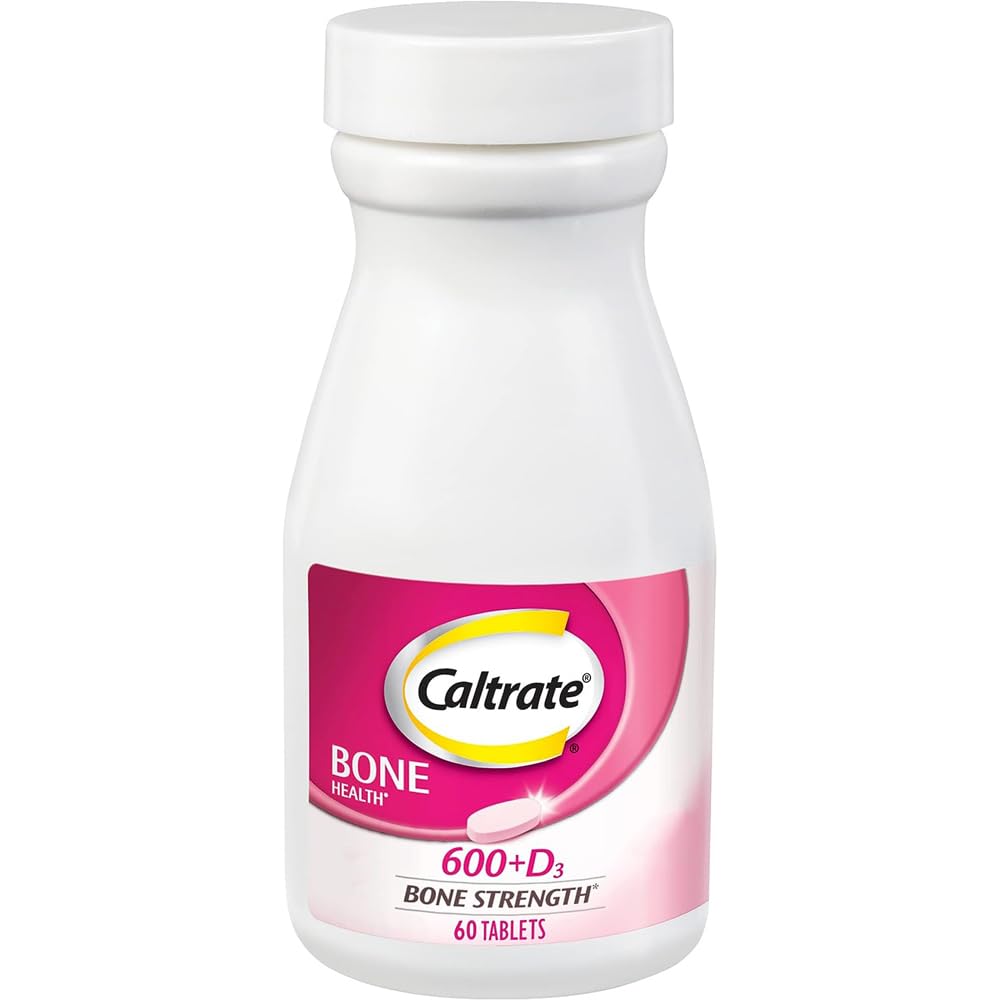 Caltrate 600 Plus D3 Calcium and Vitamin D Supplement Tablets, Bone Health Supplements for Adults - 60 Count