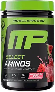 Muscle Pharm EAA Recuperación + BCAAs, Post Workout Aminoácidos esenciales Polvo, Pre Workout Energy Suplemento para Hombres &amp; Mujeres con Aminoácidos de Cadena Ramada, 30 Servimientos (Watermelon Crush)