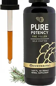 Surthrival: Pine Pollen Pure Potency Extract (1.69 fl oz), Aumento de resistencia, equilibrio hormonal, energía y resistencia