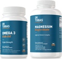 Dr. Tobias Omega 3 Fish Oil &amp; Magnesium Bisglycinate Supplements, High Absorption, Supports Heart, Brain, Immune, Energy, Muscle, Bone & Joint Health, Non-GMO
